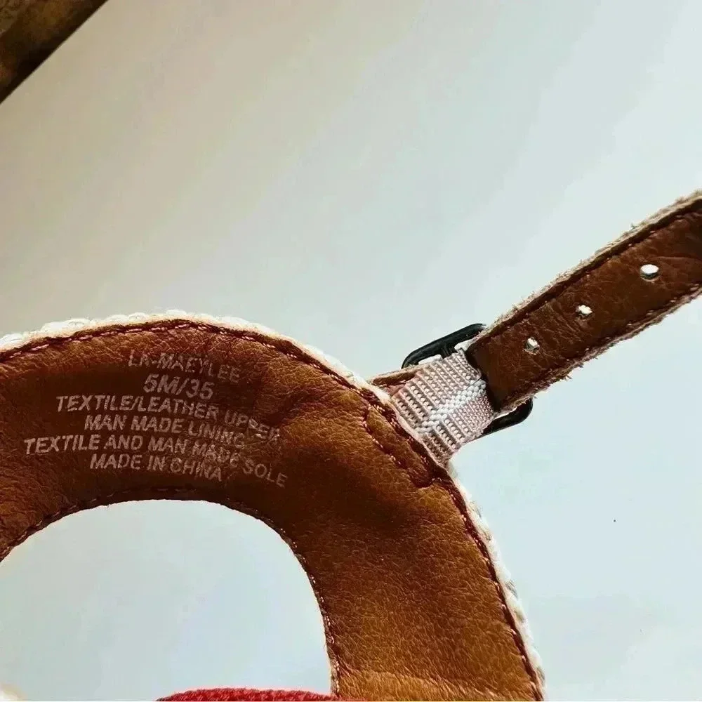 NWOT Lucky Brand Maeylee Espadrille Wedge Sandals